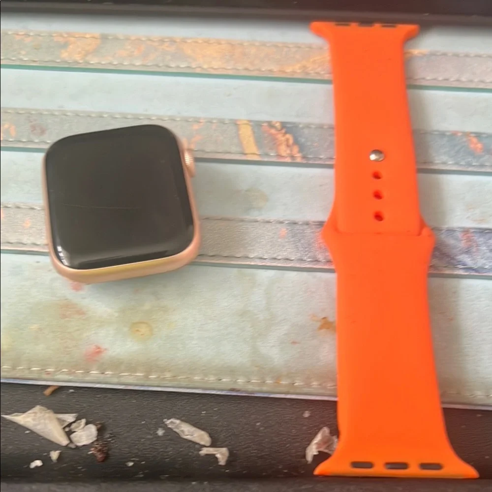 Orange and Black Smartwatch Case with Vibrant Band
